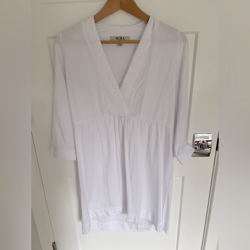 Aura the label white mini dress